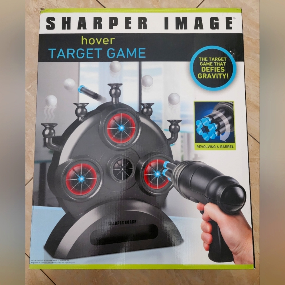 New 2017 Sharper Image Hover Target Game Revolution 6 Barrel Defies Gravity F10